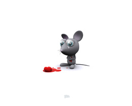 3d обои Сердце мышки разорвалось от любви  мыши