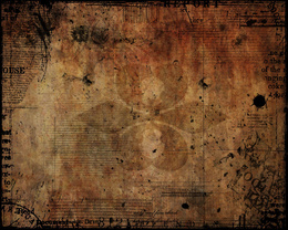 3d обои Пожелтевший лист пергамента, на котором можно разглядеть непонятные каббалистические знаки, обрывки фраз и цифры  готические