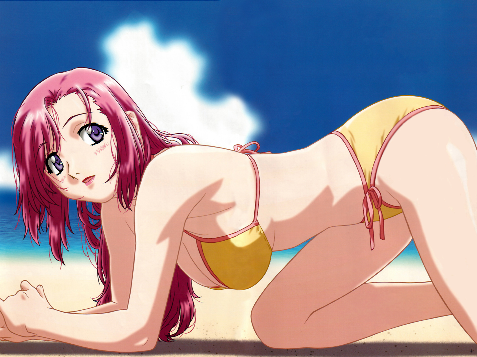 3d обои Мизухо в купальнике, аниме Пожалуйста, учитель   лето # 50645