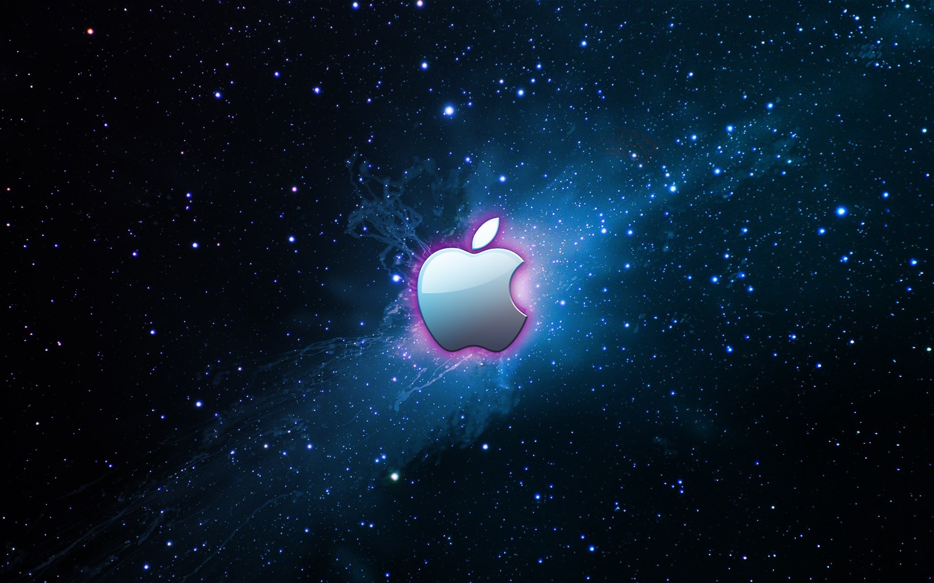 3d обои Apple в космосе  бренд # 21176