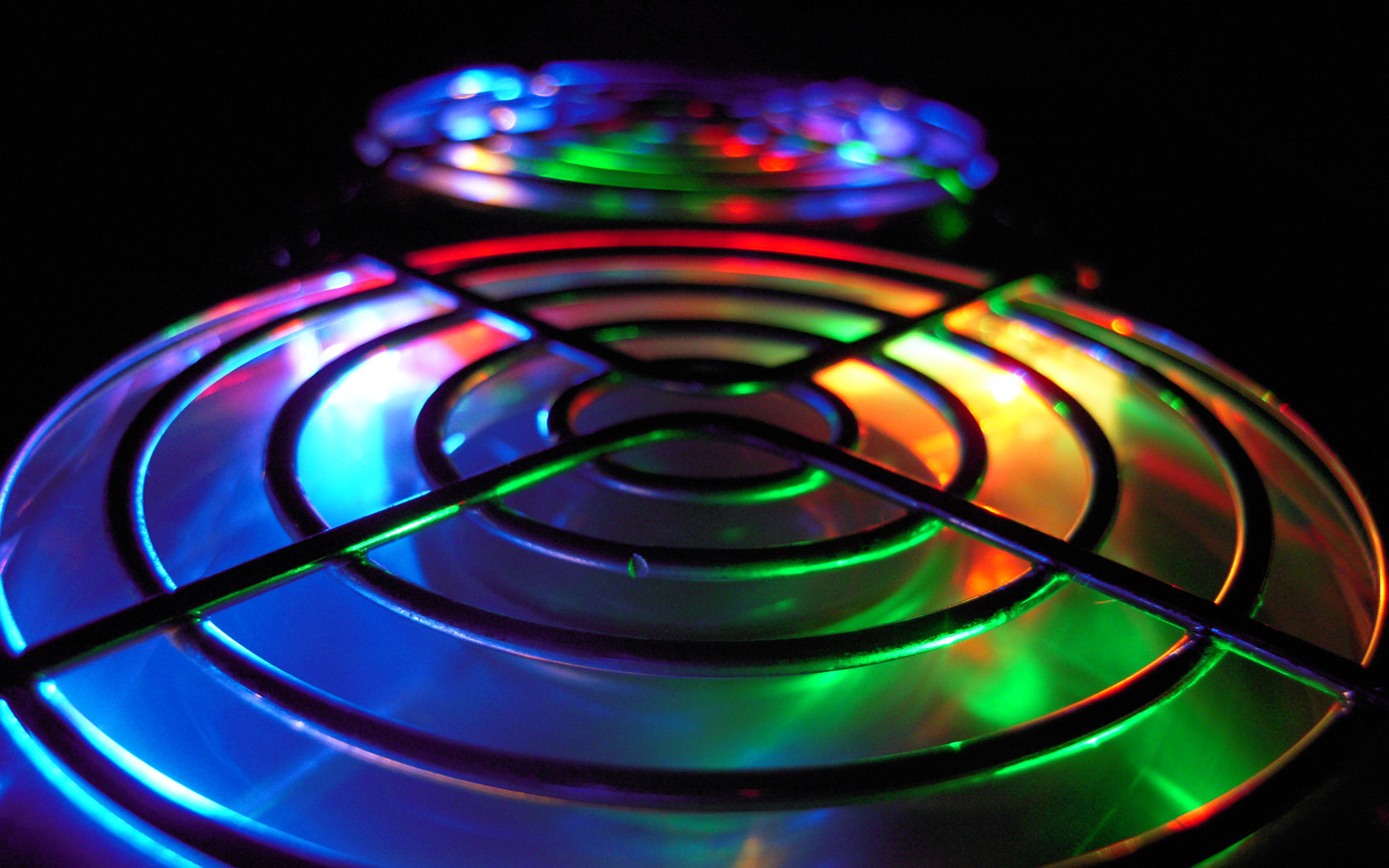 3d обои Подсветка на кулере сияет всеми цветами радуги  техника # 83184