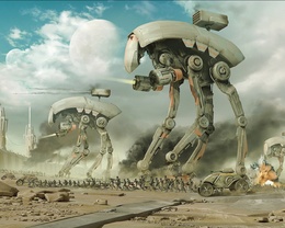 3d обои Война дроидов  техника