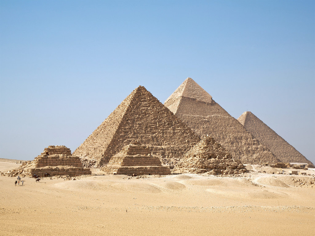 3d обои Пирамиды  лошади # 51393