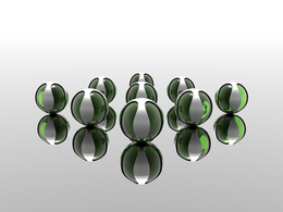 3d обои Бело-зеленые шарики  шарики