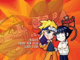 3d обои Naruto Happy New Year chaos stars  прикольные