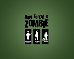 3d обои How to kill a zombie  смешные