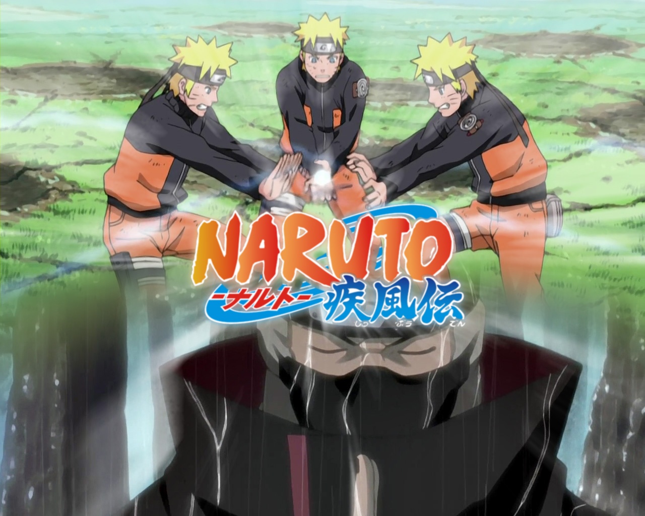 3d обои Росенган (Naruto)  дождь # 34551