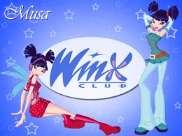 3d обои Winx Club Musa (Повседневка и превращение)  мультики