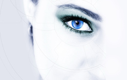 3d обои Синий глаз  глаза