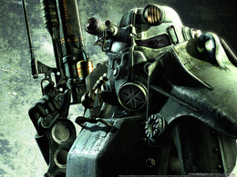 3d обои Робот с пистолетом из Fallout 3  игры