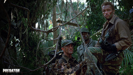 3d обои Дилон (Carl Weathers), Датч (Арнольд Шварцнегер)  из фильма «Хищник» (Predator)  кино