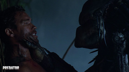 3d обои Хищник и Датч (Арнольд Шварцнегер)  из фильма «Хищник» (Predator)  монстры