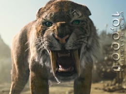 3d обои Саблезубый тигр в фильме «10 000 лет до н.э.»  кино
