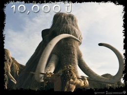 3d обои Стивен Стрейт (Д’Лех) сражается с мамонтом с копьем в руках в фильме «10 000 лет до н.э.»  1280х960