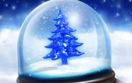 3d обои Игрушечная ёлка — хороший подарок на Новый год  снег