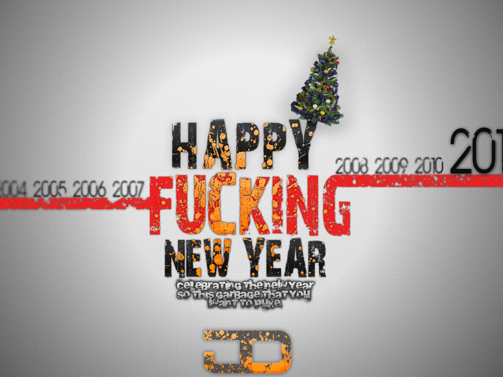 3d обои Happy fucking New Year-celebrating the New Year so this garbage that you want topuka  новый год # 65478