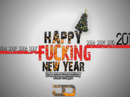 3d обои Happy fucking New Year-celebrating the New Year so this garbage that you want topuka  новый год