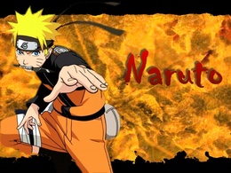 3d обои Наруто с кунаем в зубах (Naruto)  1024х768