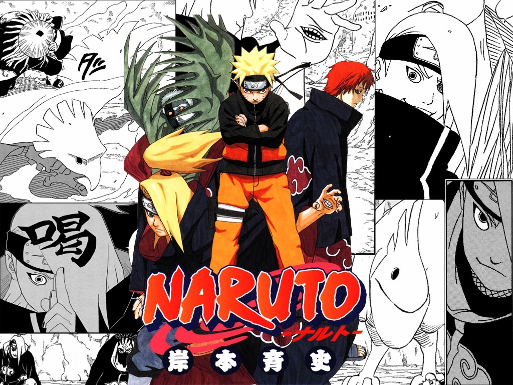 3d обои Акатсуки и Наруто (Naruto)  демоны # 31693