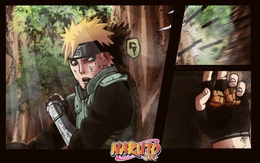 3d обои Наруто в лесу (Naruto)  1280х800