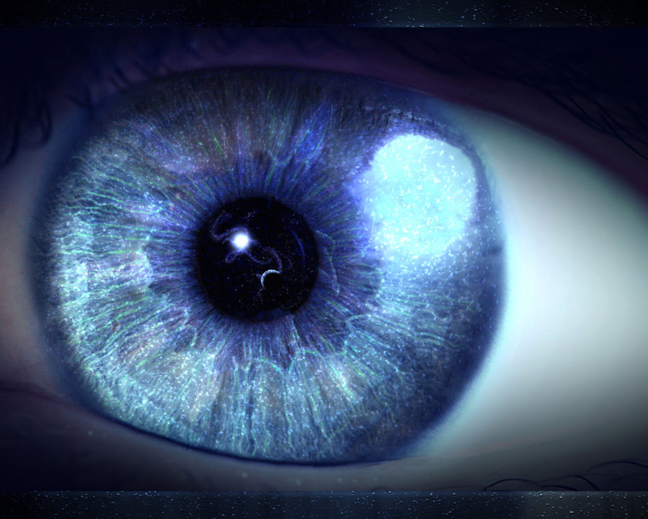 3d обои Глаз, в котором таится целая вселенная души  глаза # 23748