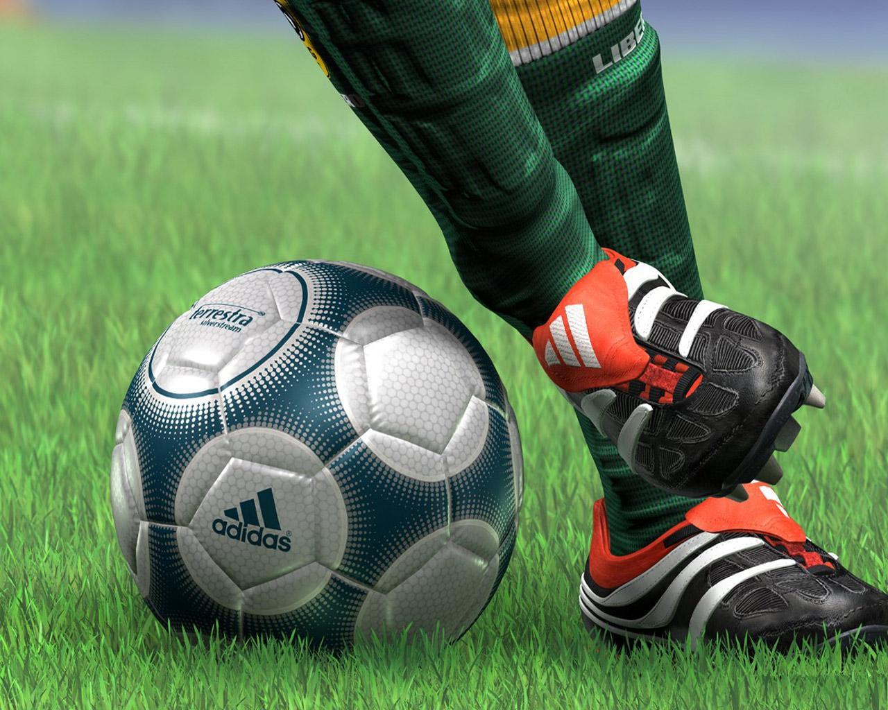 3d обои Футбольный мяч и бутсы (Adidas)  бренд # 21149