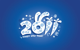 3d обои Happy new  year 2011!  зима