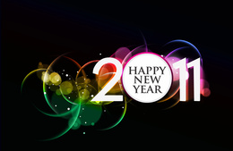 3d обои 2011 Happy New Year  новый год