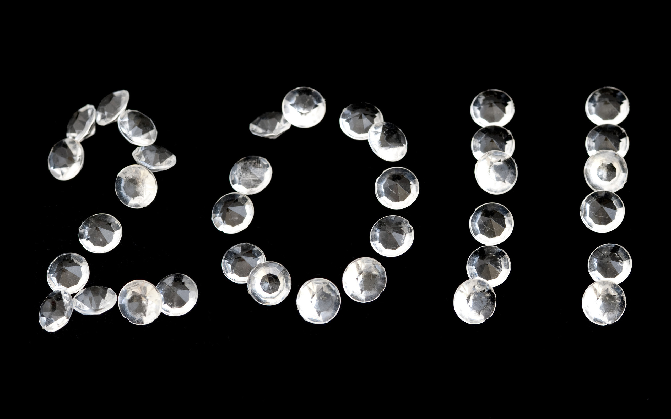 3d обои Цифры 2011, сложенные из бриллиантов  новый год # 65681