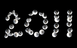 3d обои Цифры 2011, сложенные из бриллиантов  новый год