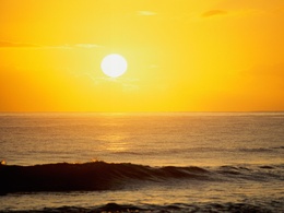3d обои Морской закат  солнце