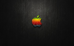 3d обои Исцарапанный логотип Apple  бренд