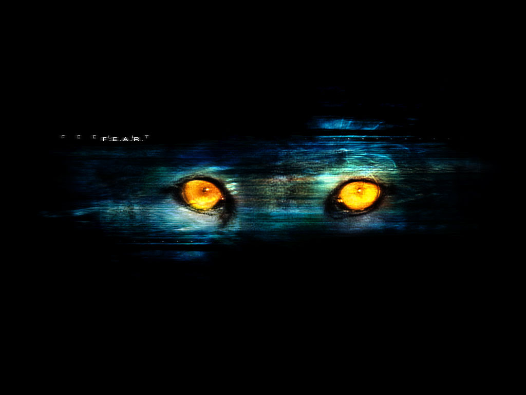 3d обои глазаволка которые растворяються в черном фоне F.E.A.R.  волки # 23598