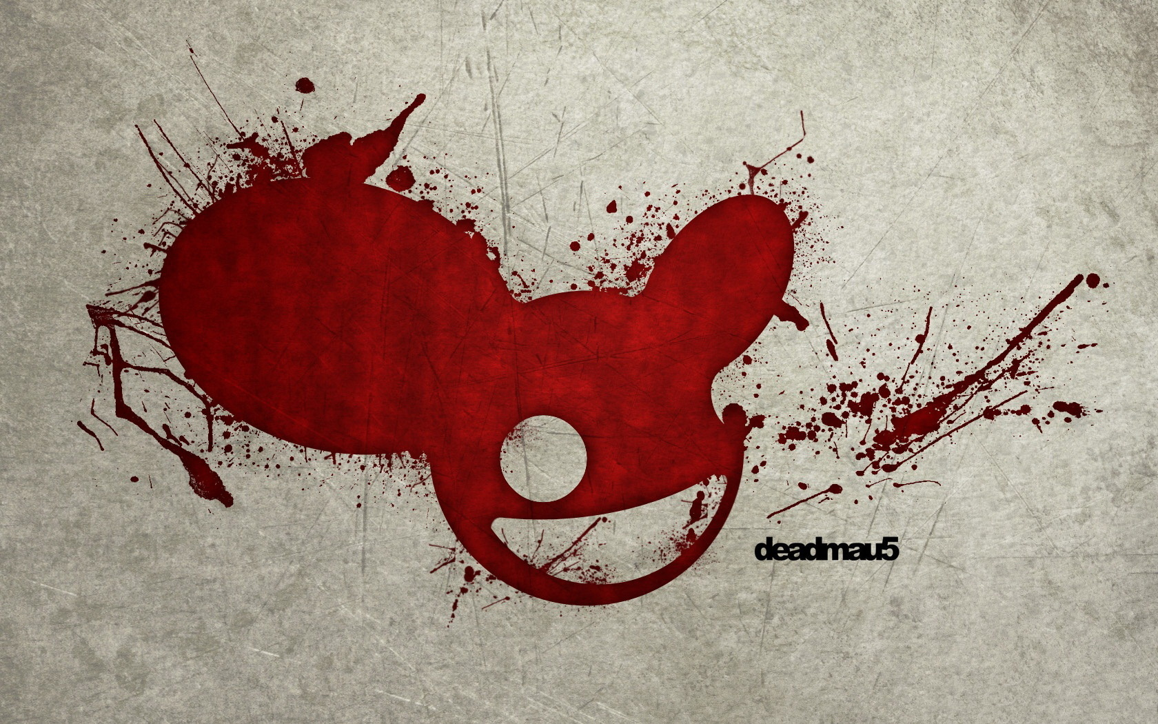 3d обои Логотип диджея deadmau5 нарисован кровью  мыши # 59730