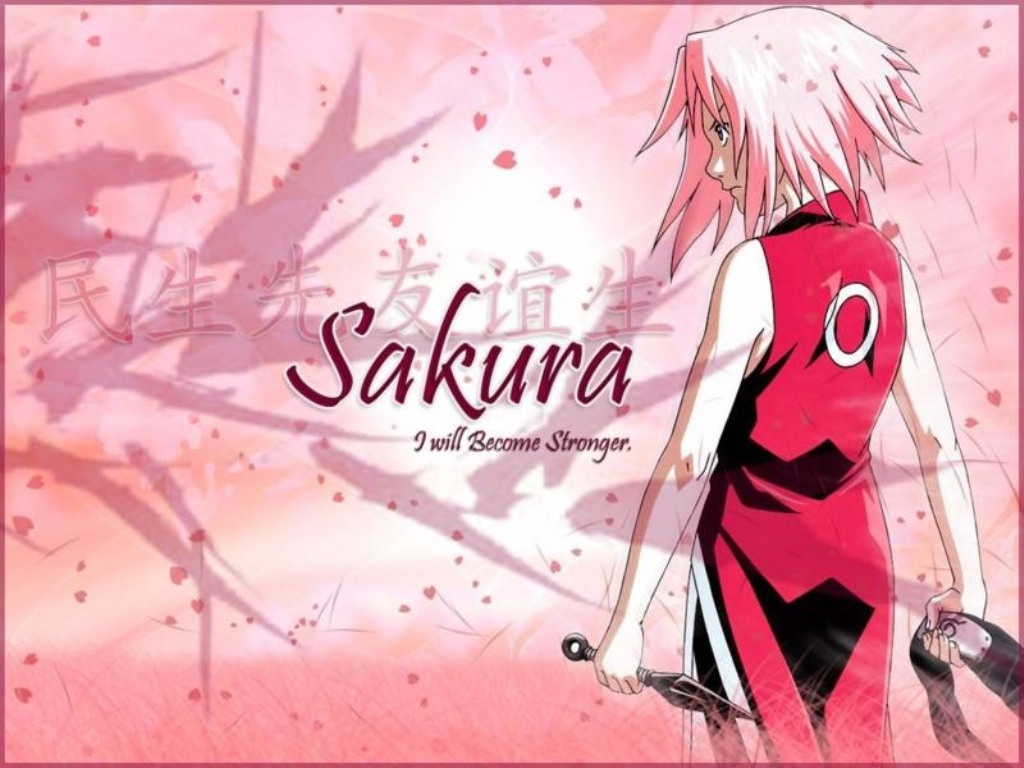 3d обои Сакура, аниме Наруто (Sakura. I will Become stronger.)  знаки # 41260