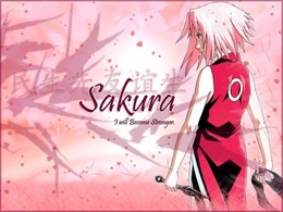 3d обои Сакура, аниме Наруто (Sakura. I will Become stronger.)  знаки