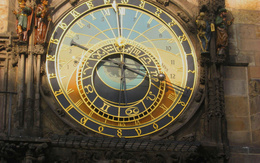 3d обои Часы с астрологическим календарем на башне  техника