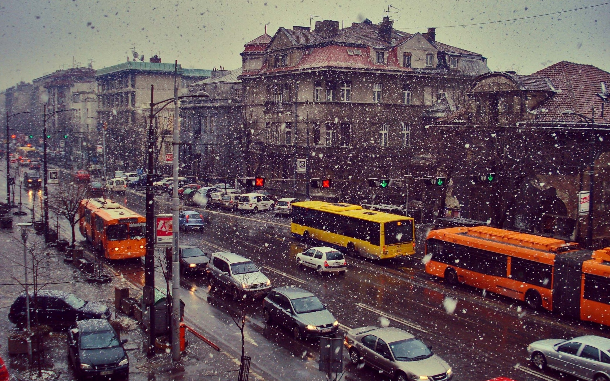 3d обои Конец зимы на улице в Белграде (© LilySANDRITA87)  дома # 35072