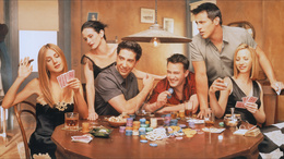 3d обои Актеры сериала друзья играют в покер  игры