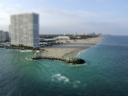 3d обои Каменистый пляж Майами  ретушь