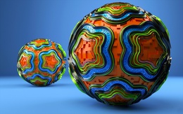 3d обои Цветные пластмассовые шарики  шарики