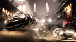 3d обои Настоящие гонки, ночь, бездорожье, заброшенный завод и рёв толпы (Need for Speed)  игры