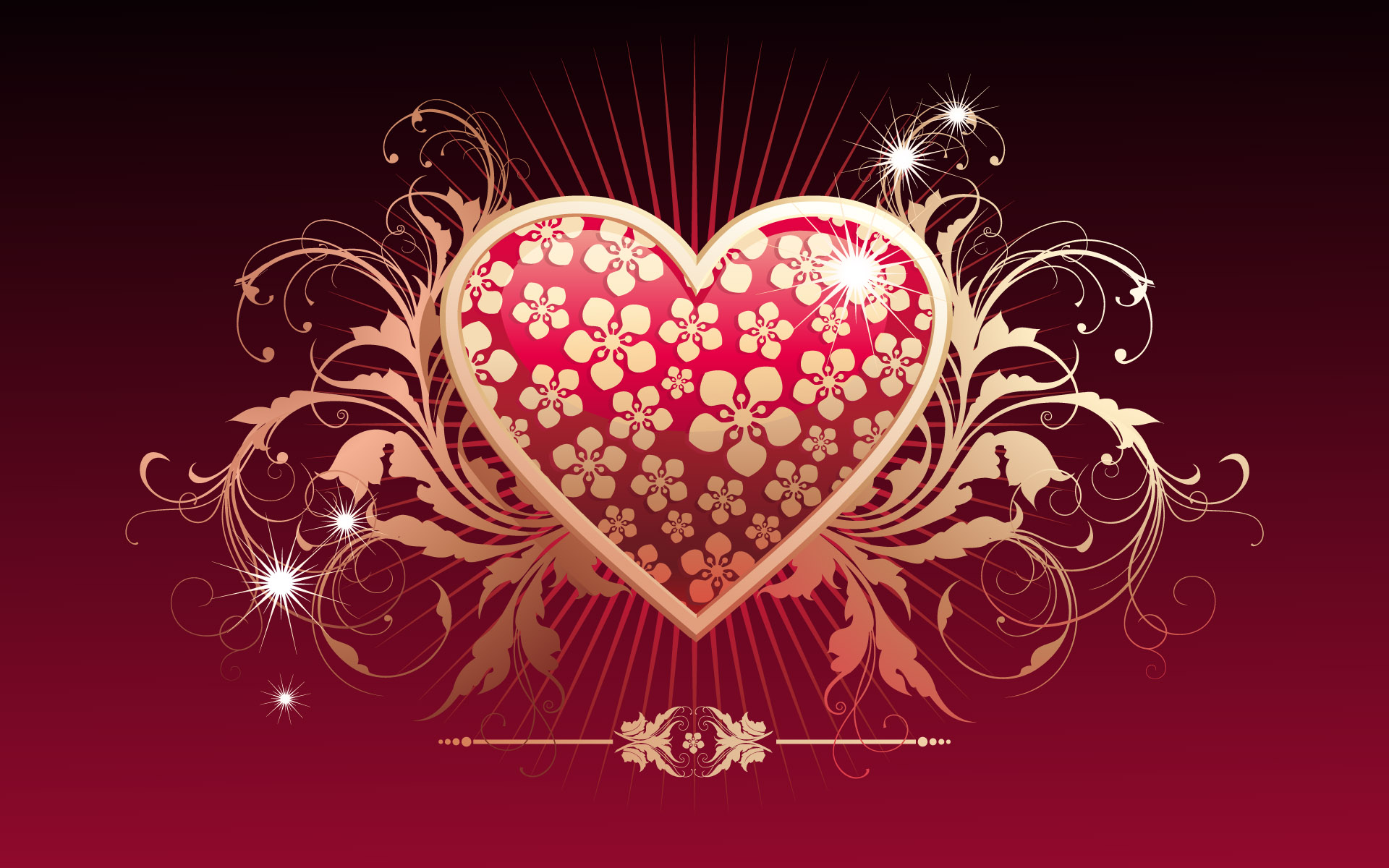3d обои Красивое сердце  любовь # 51776