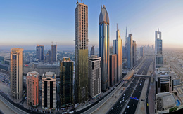 3d обои Даун таун, небоскребы, города Дубай в ОАЭ (Dubai, AUE)  дороги