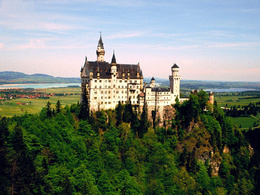 3d обои Жемчужина долины, Нойшванштайн замок , Германия  1600х1200