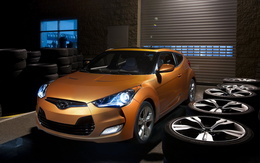 3d обои Hyundai-Veloster 2012 в гараже  дома