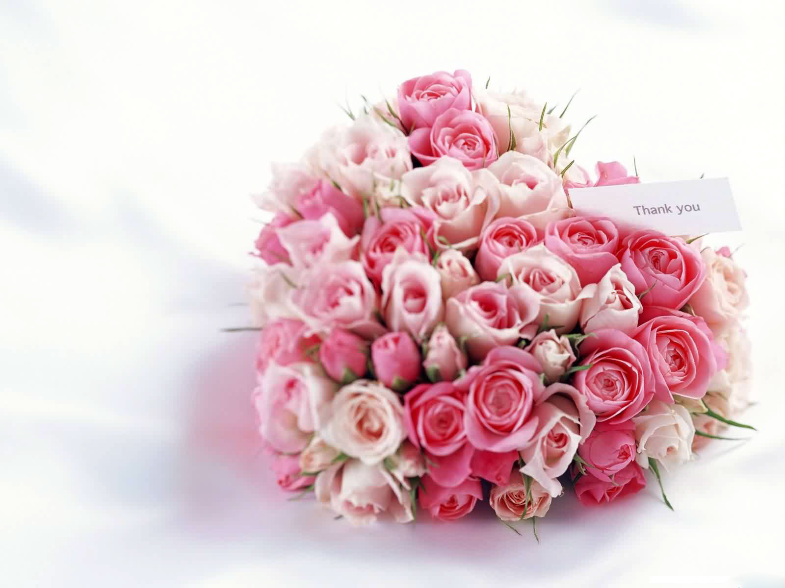 3d обои Букет роз в форме сердечка (Thank you)  1600х1200 # 5598