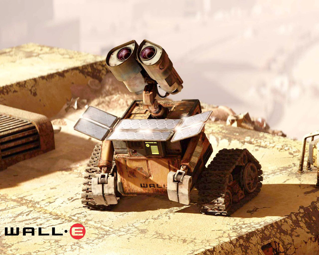 3d обои Wall-E ищет друзей  роботы # 79077