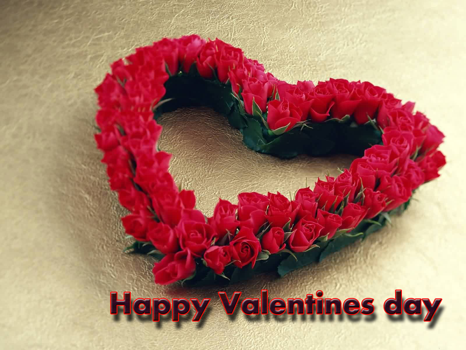 3d обои Сердечко,выложенное из красных тюльпанов ..(Happy Valentines day)  1600х1200 # 5529