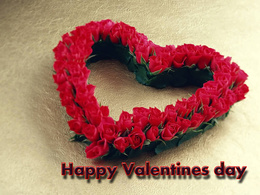 3d обои Сердечко,выложенное из красных тюльпанов ..(Happy Valentines day)  позитив